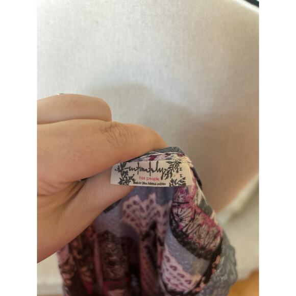 Free People Stevie Floral Lace Black & Purple Slip Dress - Picture 5 of 8